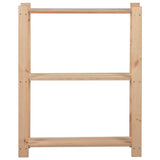 Vidaxl storage rack 3-layer 60x28.5x90 cm Solid pine