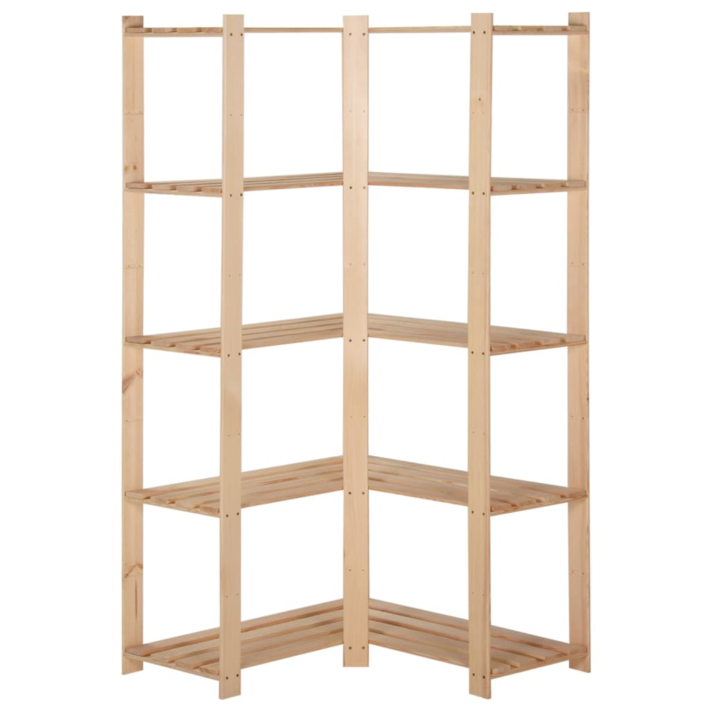 Vidaxl Hoekopberkgrek 5 couches 82.5x82.5x170 cm Pine solide