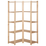 Vidaxl Hoekopberkgrek 5 couches 82.5x82.5x170 cm Pine solide