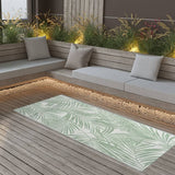 Vidaxl afuera de la alfombra Aakil 80x150 cm Polypropene verde