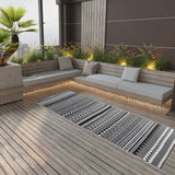 Vidaxl outside rug Aakil 80x250 cm Polypropene black