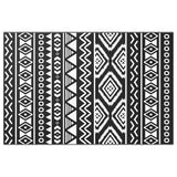 Vidaxl zunanja preproga Arakil 120x180 cm polipropena črna