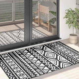 Vidaxl zunanja preproga Arakil 120x180 cm polipropena črna