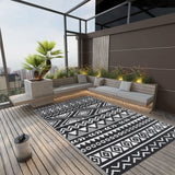 Vidaxl esterno tappeto arakil 140x200 cm polipropene nero