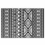 Vidaxl afuera de la alfombra Arakil 160x230 cm polipropeno negro