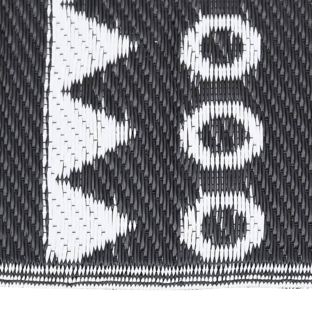 Vidaxl outside rug Arakil 190x290 cm Polypropene black
