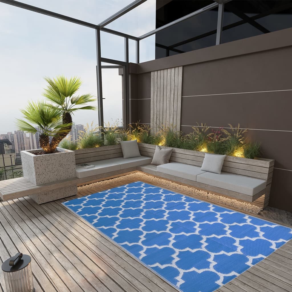VidaXL outside rug arakil 160x230 cm polypropene blue