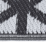 Vidaxl afuera de la alfombra Aakil 80x250 cm Polypropene Negro