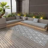 Vidaxl zewnętrzny dywan Arakil 80x250 cm Polipropene Grey