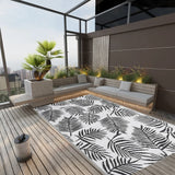 Vidaxl esterno tappeto arakil 140x200 cm polipropene nero