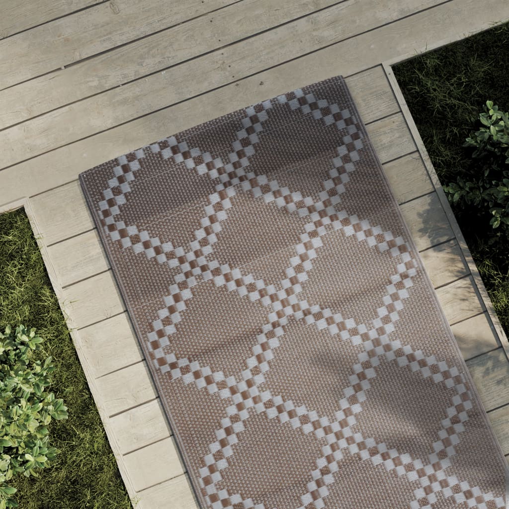 Vidaxl mimo koberec Arakil 80x250 cm polypropen hnědá