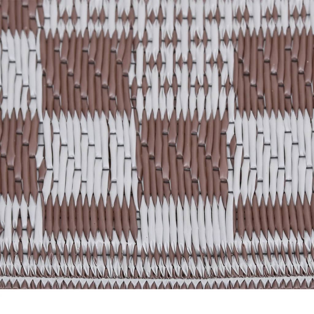 Vidaxl utenfor teppet Arakil 140x200 cm polypropen brun