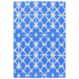 Vidaxl à l'extérieur du tapis Arakil 140x200 cm en polypropène bleu et blanc