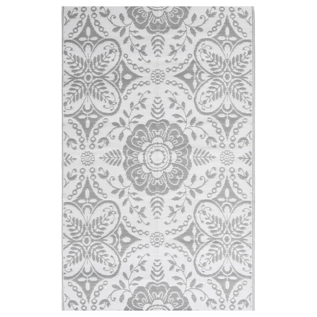 Vidaxl afuera de la alfombra Arakil 140x200 cm pp gris claro