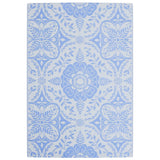Vidaxl ausserhalb vun Rug Arakil 140x200 cm Polypropen Puppelchen blo