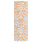 Vidaxl zewnętrzny dywan Arakil 80x250 cm PP pomarańczowy i biały
