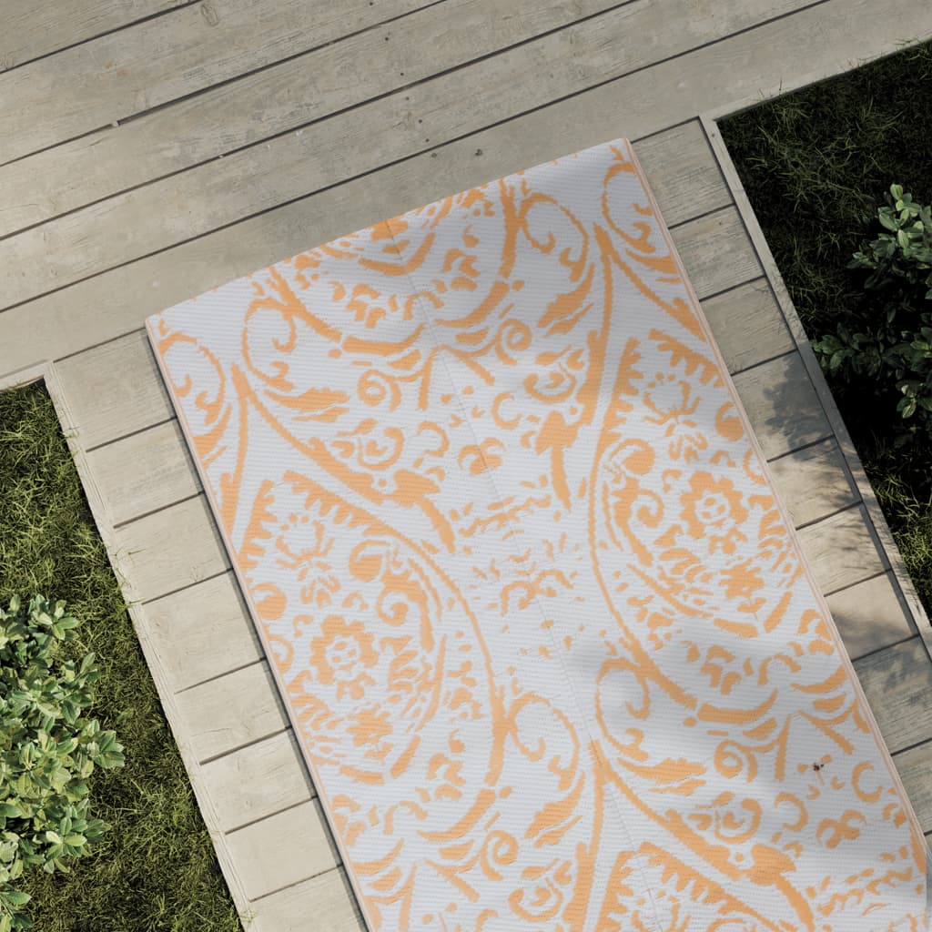 Vidaxx outdoor rug arakil 80x250 cm pp orange and white