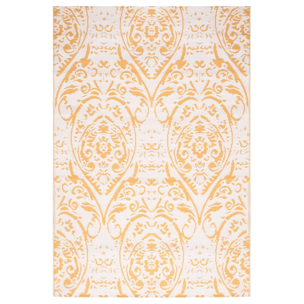 Vidaxl buitenkleed arakil 140x200 cm polypropeen geel