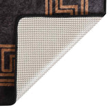 Vidaxl rug washable anti-slip 80x300 cm black and gold colored