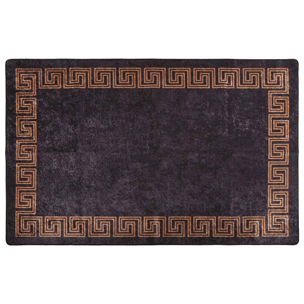 Vidaxl koberec omývatelný anti-skluz 160x230 cm černé a zlaté barvy