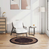Vidaxl rug washable anti-slip Ø120 cm black and gold colored
