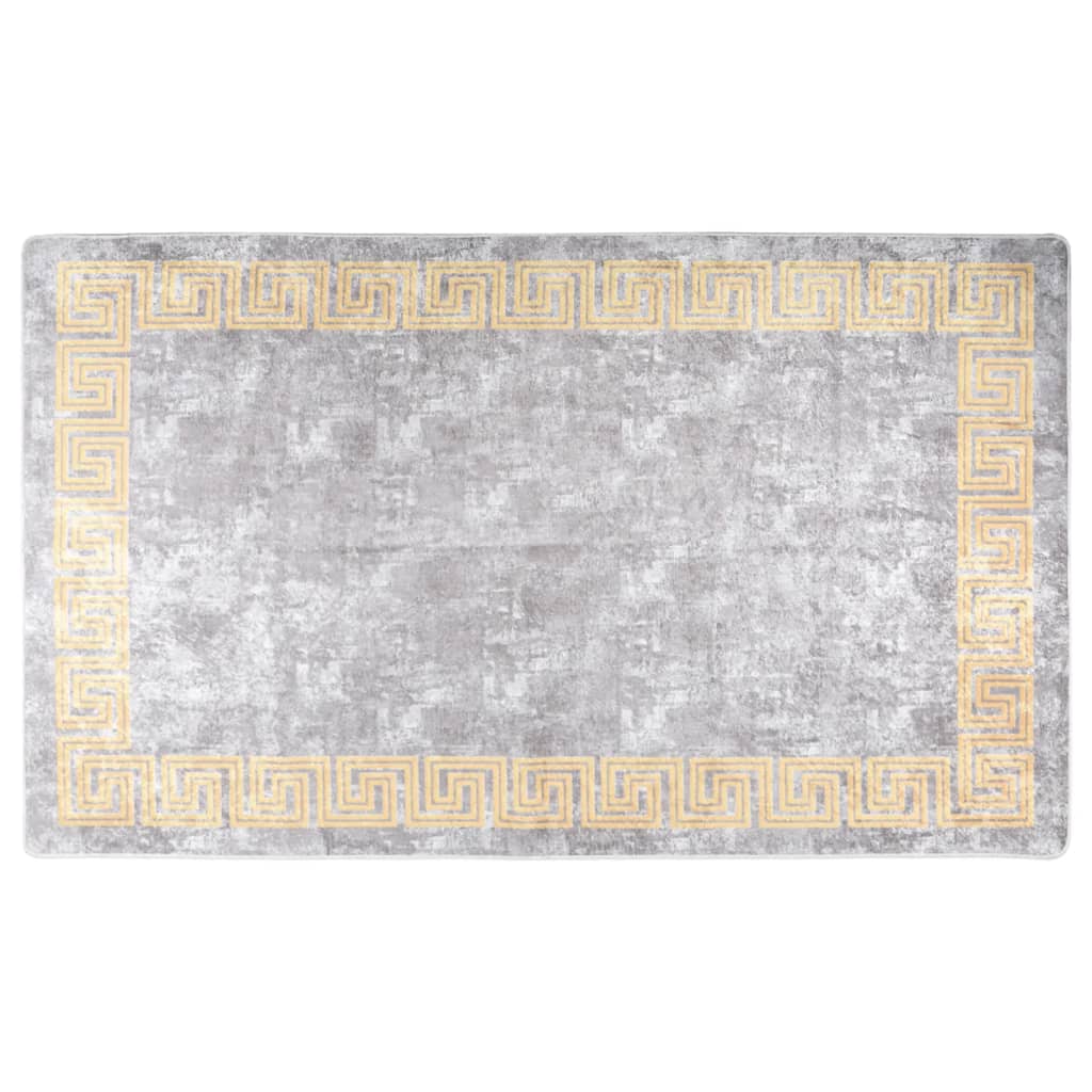 Vidaxl rug washable anti-slip 120x180 cm gray