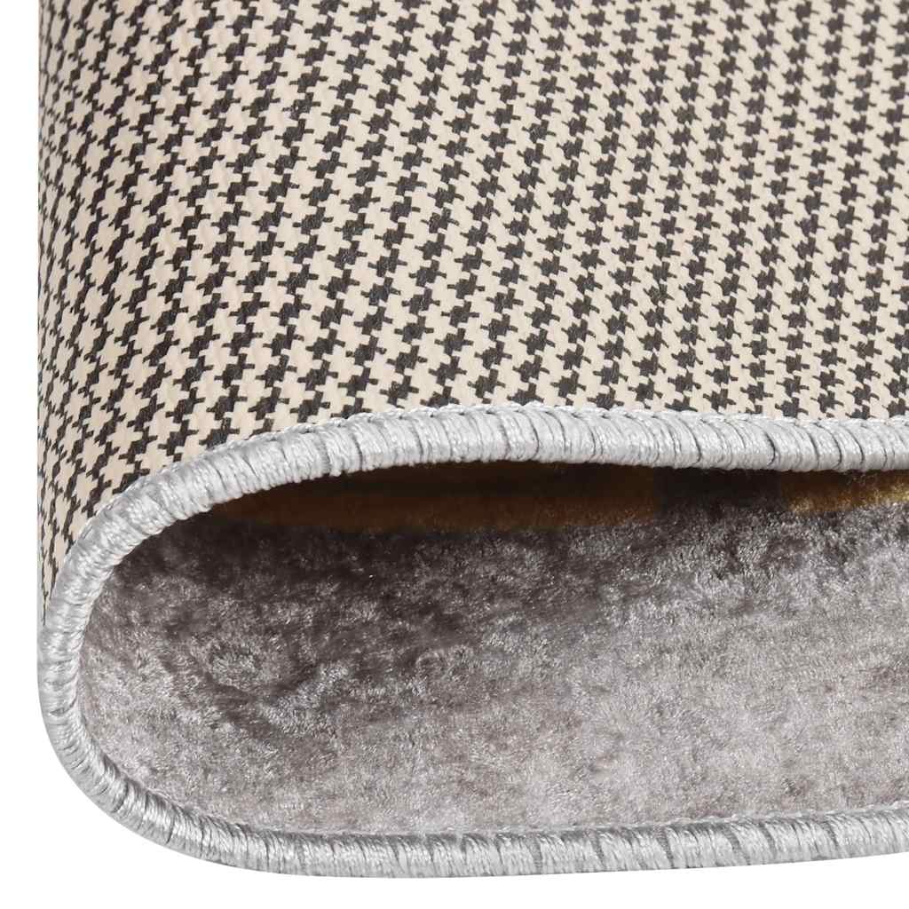Vidaxl matta tvättbar anti-slip Ø120 cm grå