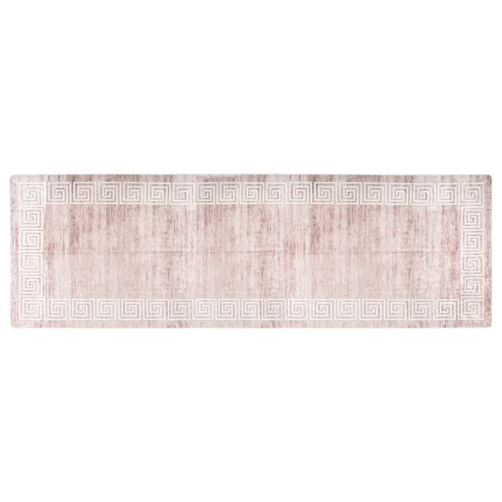 Vidaxl rug washable anti-slip 80x300 cm beige
