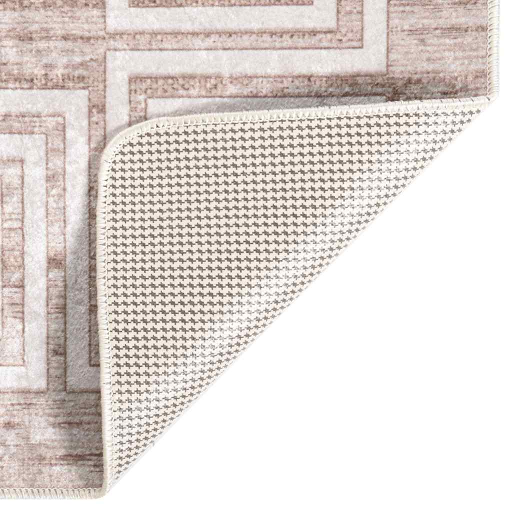 Vidaxl Teppich waschbarer Anti-Rutsch 160x230 cm Beige