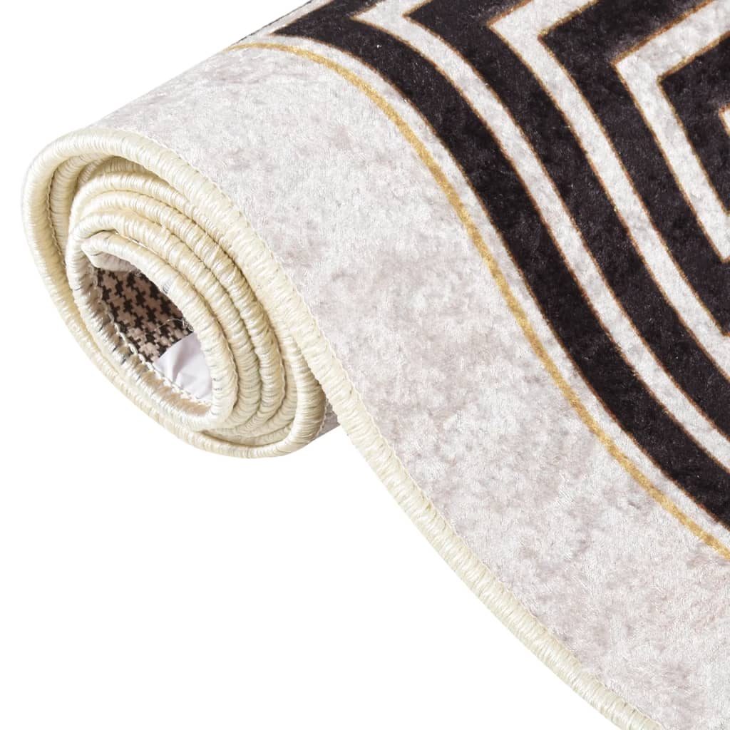 Tappeto vidaxl lavabile antiscivolo 160x230 cm beige leggero