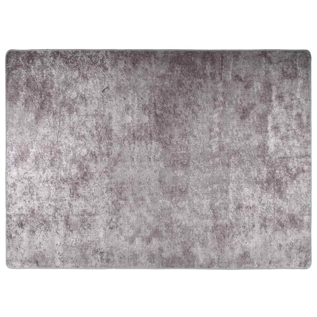 Vidaxl rug washable anti-slip 120x180 cm gray