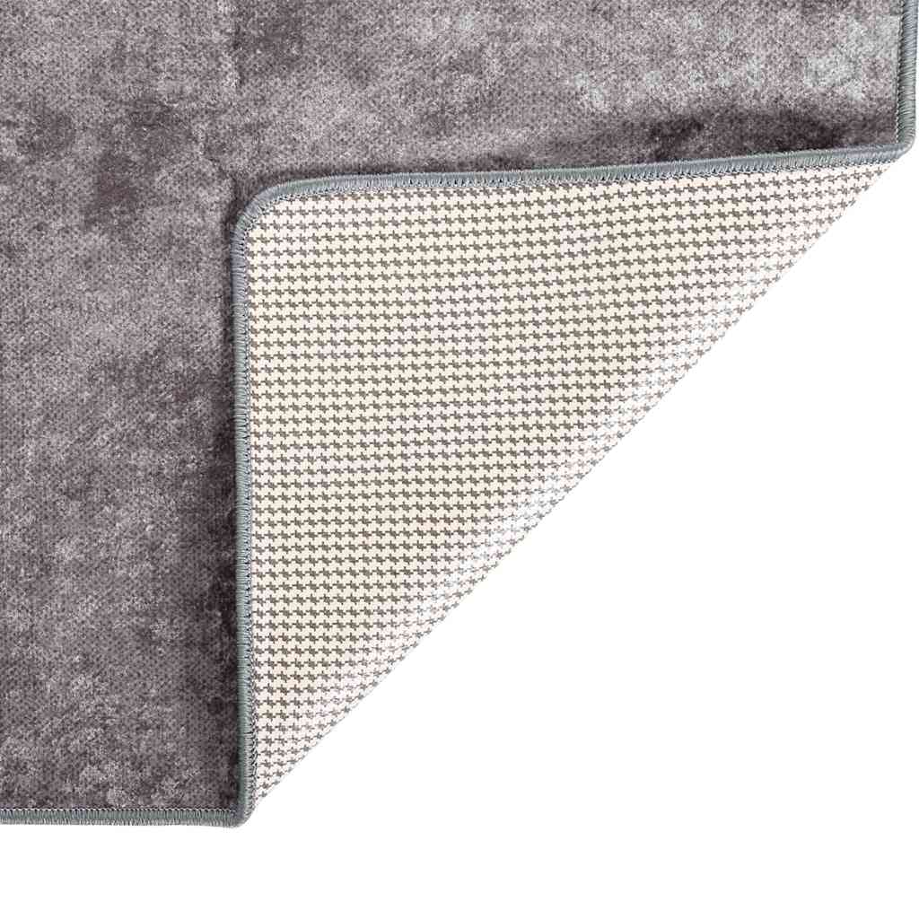 Vidaxl rug washable anti-slip 120x180 cm gray