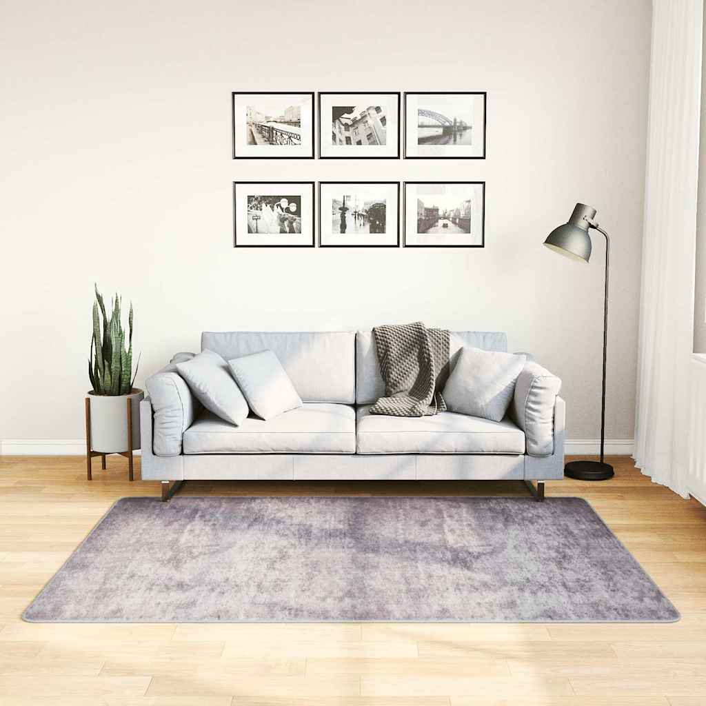 Vidaxl rug washable anti-slip 120x180 cm gray