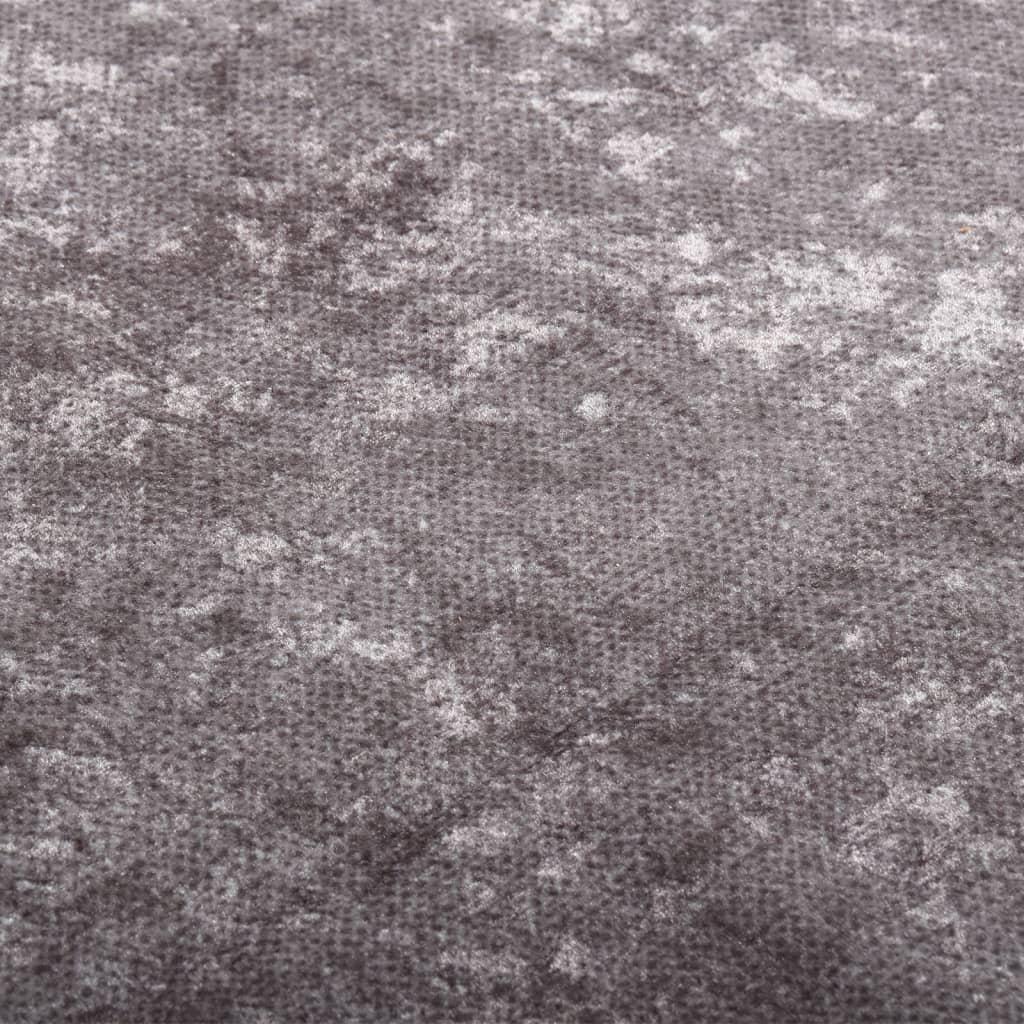 Vidaxl tæppe vaskbart anti-slip 160x230 cm grå