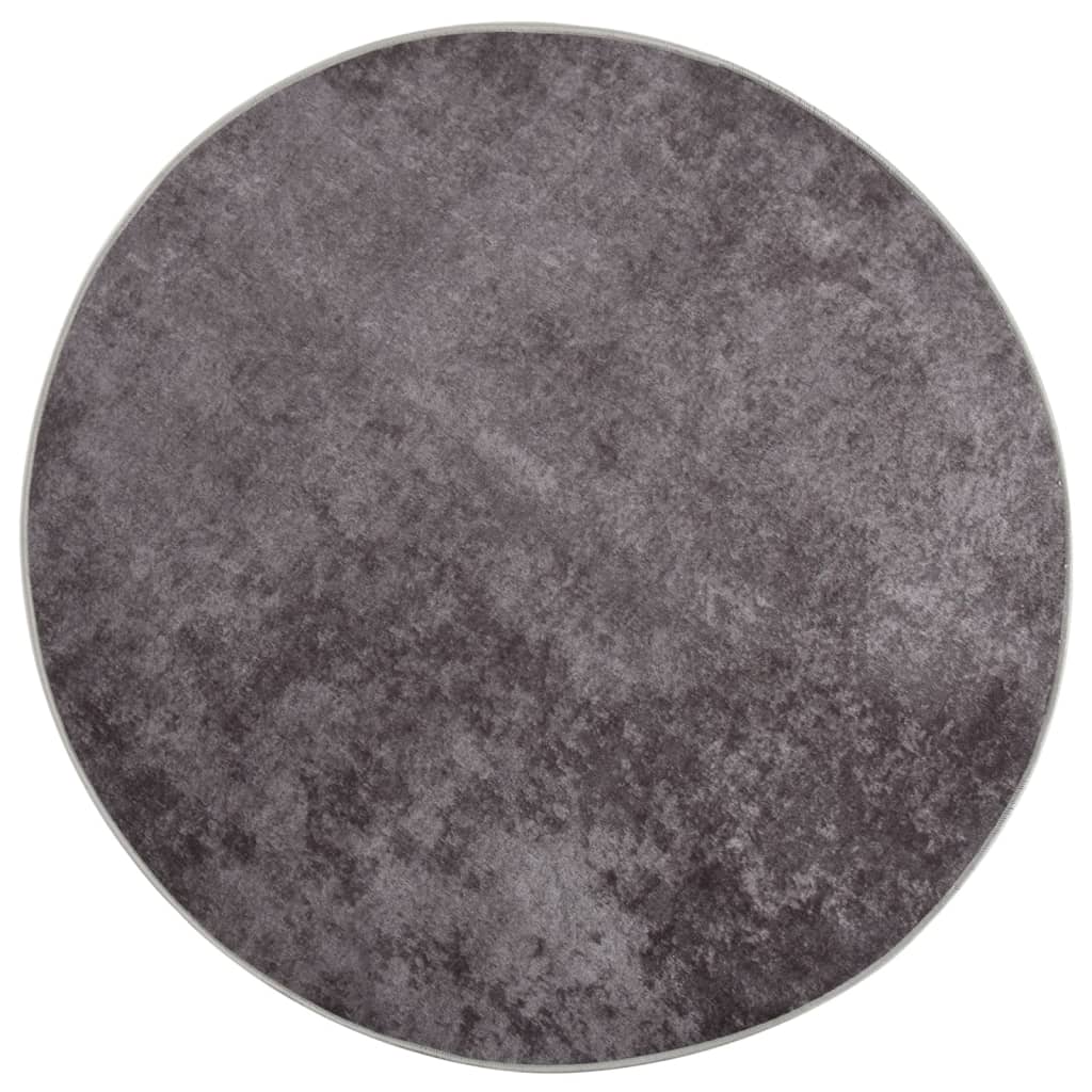 VidaXL rug washable anti-slip Ø120 cm gray