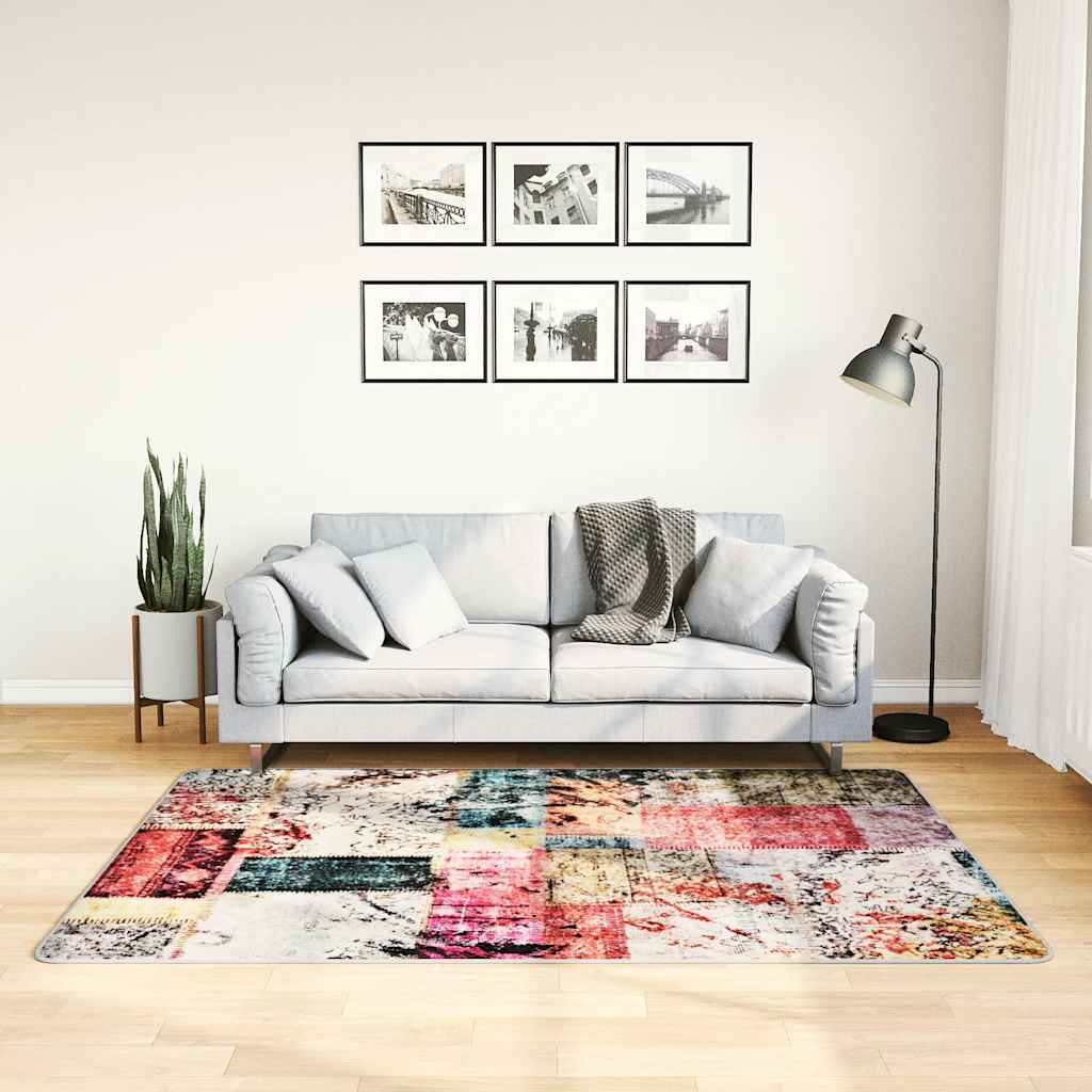 Vidaxl Dywanika do mycia Patchwork Anti-Slip Patchwork 120x180 cm wielobarwnie