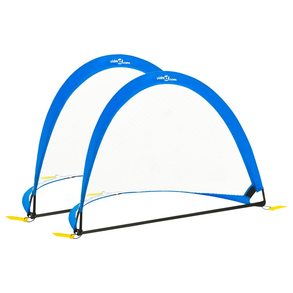 Vidaxl 2 ST Gols de futebol infantil com bolsa de armazenamento 119x82x84.5 cm