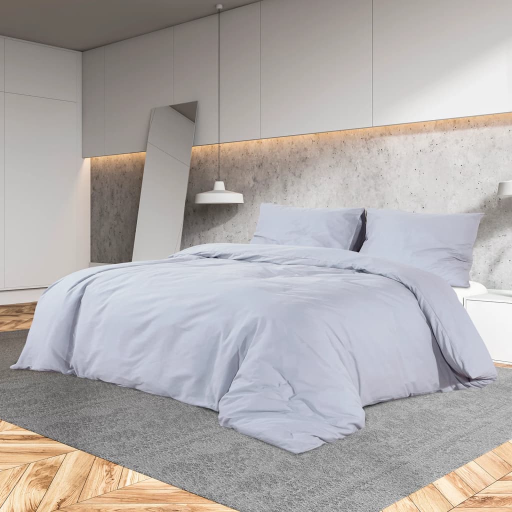 Vidaxl Duvet Overlay Ustaw lekki szary