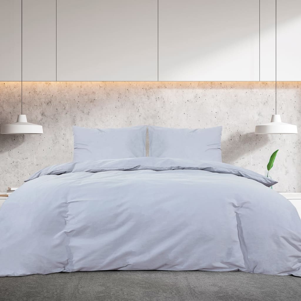 Vidaxl Duvet Overlay Ustaw lekki 225x220 cm Microfibre Grey