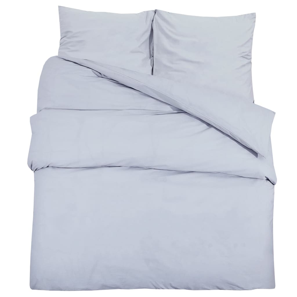 Vidaxl Duvet Overlay Ustaw lekki 260x220 cm Microfibre Grey