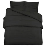 Vidaxl Duvet Overlay Ustaw lekki 200x220 cm Microfiber Black