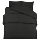 Vidaxl Duvet Overlay Set leggero microfibra 200x200 cm Nero