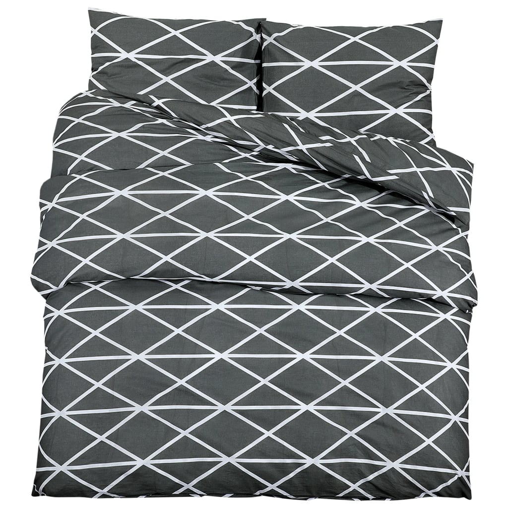 Vidaxl Duvet Zestaw Overray 140x200 cm bawełniany szary