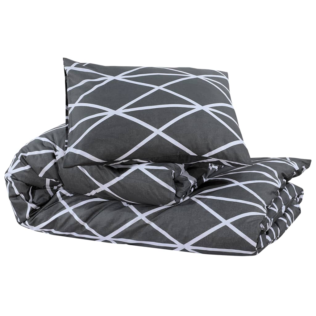 Vidaxl Duvet Zestaw Overray 140x200 cm bawełniany szary