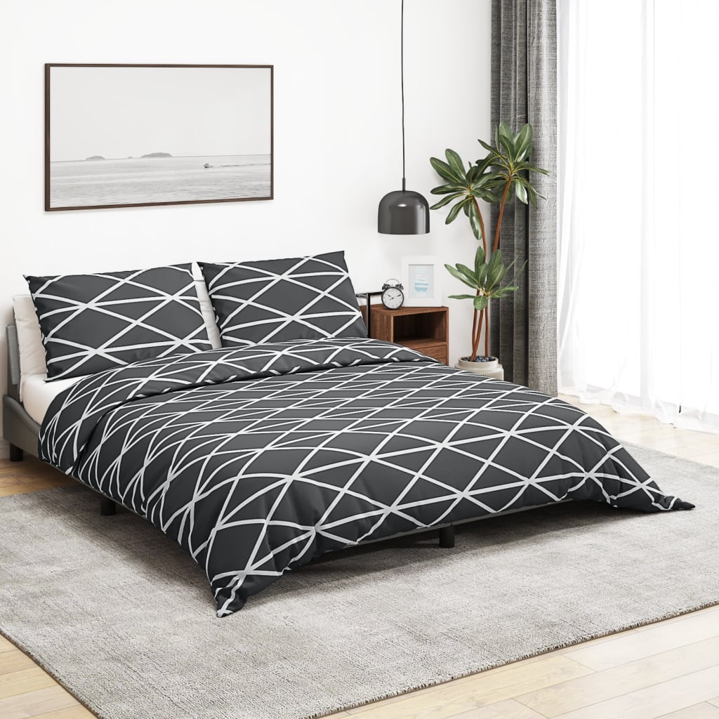 Vidaxl Duvet Zestaw Overray 140x200 cm bawełniany szary
