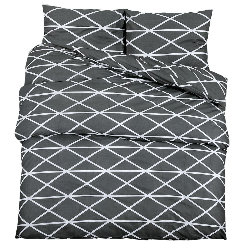 Vidaxl Crossing set 200x200 cm bombažna siva