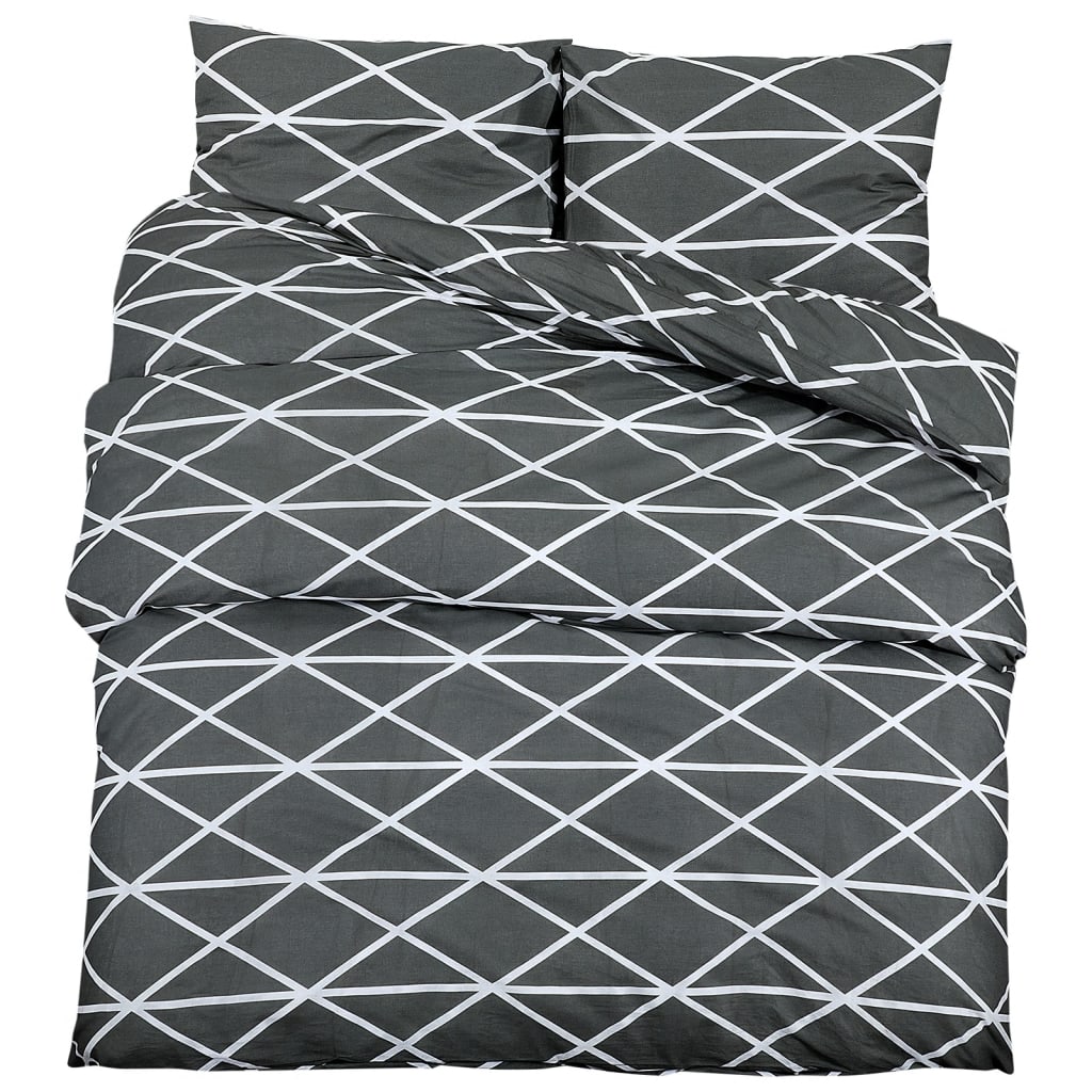 VidaXL duvet crossing set 240x220 cm cotton gray