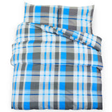 VidaXL duvet overray set 200x200 cm cotton blue and gray