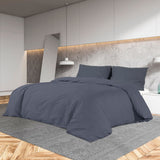 Vidaxl Duvet Superlay Set 135x200 cm de algodón antracita -Coled