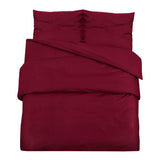 Set de superposición de Vidaxl Duvet 200x200 cm de algodón Borgoña Rojo